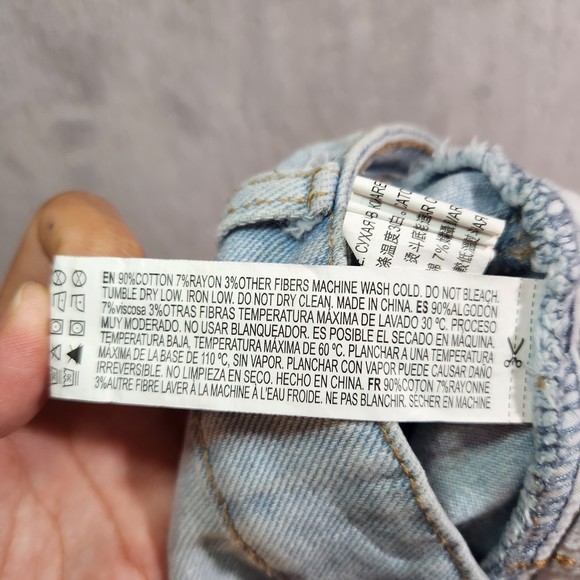 Forever 21 Light Wash Denim Mini Skirt Y2K Jeans Skirt Light Blue - Picture 4 of 6